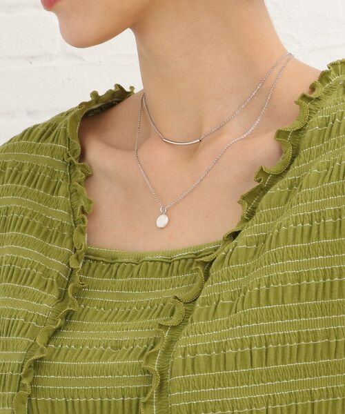 Cutie Blonde（キューティーブロンド）の「◆シャーリングカーディガン×キャミセット（その他トップス・レディース・ブラック/黄緑系/ベージュ・02/03）」の7枚目の写真