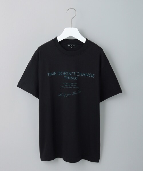 INDIVI(インディヴィ)の「【WORLD for the World】ロゴTシャツ(Tシャツ/カットソー・レディース・ホワイト/ブラック・38/05/13)」の2枚目の写真