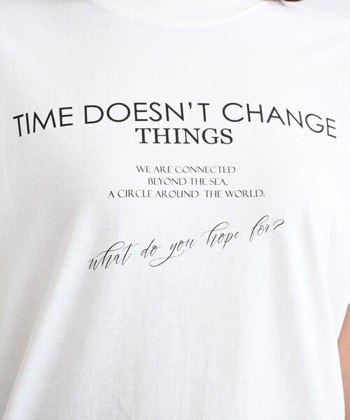 INDIVI(インディヴィ)の「【WORLD for the World】ロゴTシャツ(Tシャツ/カットソー・レディース・ホワイト/ブラック・38/05/13)」の21枚目の写真
