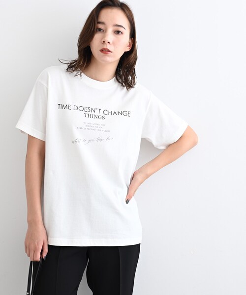 INDIVI(インディヴィ)の「【WORLD for the World】ロゴTシャツ(Tシャツ/カットソー・レディース・ホワイト/ブラック・38/05/13)」の20枚目の写真