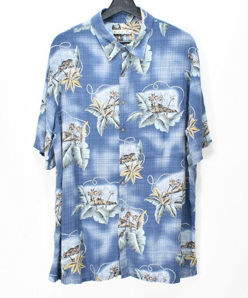 ヴィンテージ古着】Batik Bay 総柄 レーヨンシャツ（シャツ/ブラウス 