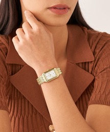 Fossil ゴールド アナログ腕時計 フォッシル 腕時計 自動巻き スケルトン ゴールド レザー - メルカリ