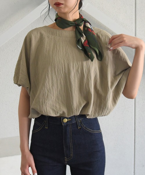 sango(sango)の「前後2WAYバルーンブラウス(Tシャツ/カットソー・レディース・ブラック/ブルー系その他/オリーブ系・FREE)」の2枚目の写真