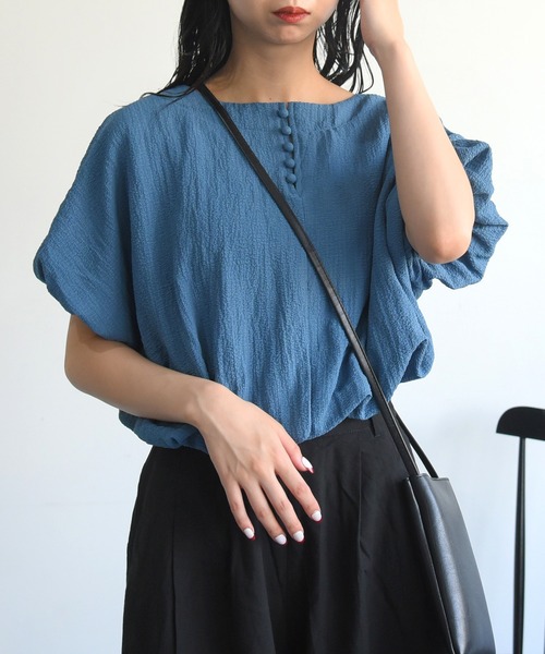 sango(sango)の「前後2WAYバルーンブラウス(Tシャツ/カットソー・レディース・ブラック/ブルー系その他/オリーブ系・FREE)」の3枚目の写真