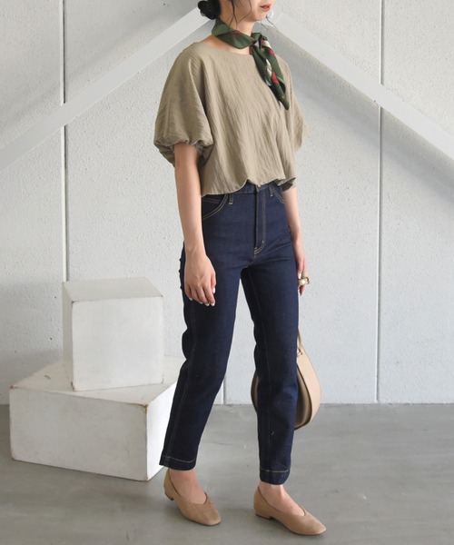 sango(sango)の「前後2WAYバルーンブラウス(Tシャツ/カットソー・レディース・ブラック/ブルー系その他/オリーブ系・FREE)」の18枚目の写真