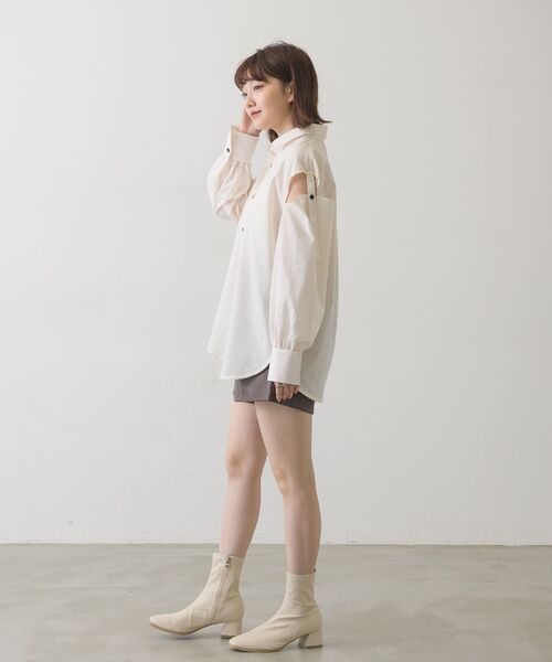 RETRO GIRL（レトロガール）の「2WAYスリーブアソートSH（シャツ/ブラウス・レディース・オフホワイト/ラベンダー/ブラウン系その他/グリーン系その他・FREE）」の12枚目の写真