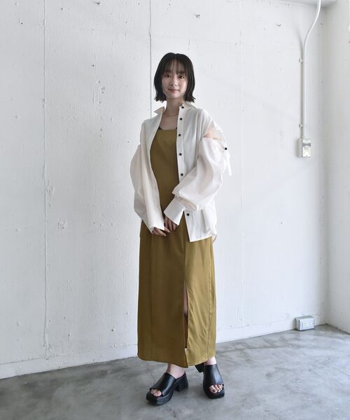 RETRO GIRL（レトロガール）の「2WAYスリーブアソートSH（シャツ/ブラウス・レディース・オフホワイト/ラベンダー/ブラウン系その他/グリーン系その他・FREE）」の19枚目の写真