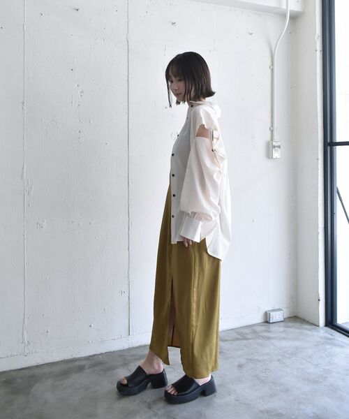 RETRO GIRL（レトロガール）の「2WAYスリーブアソートSH（シャツ/ブラウス・レディース・オフホワイト/ラベンダー/ブラウン系その他/グリーン系その他・FREE）」の14枚目の写真