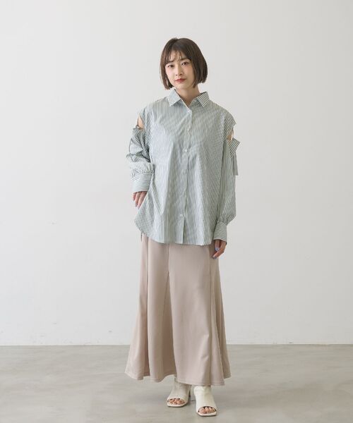 RETRO GIRL（レトロガール）の「2WAYスリーブアソートSH（シャツ/ブラウス・レディース・オフホワイト/ラベンダー/ブラウン系その他/グリーン系その他・FREE）」の7枚目の写真