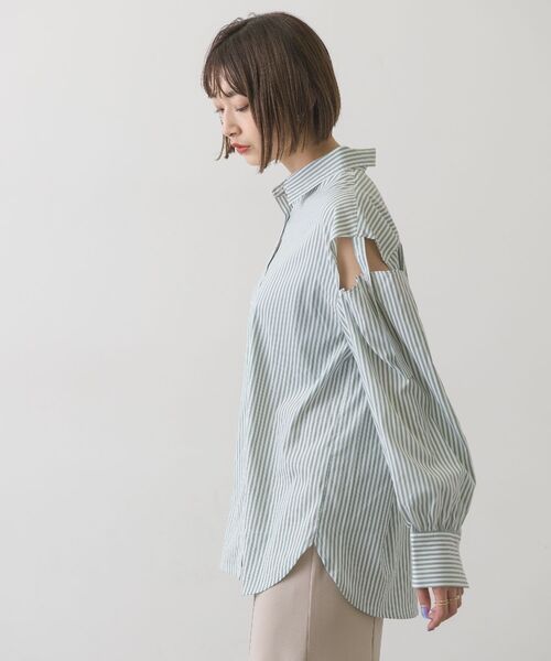 RETRO GIRL（レトロガール）の「2WAYスリーブアソートSH（シャツ/ブラウス・レディース・オフホワイト/ラベンダー/ブラウン系その他/グリーン系その他・FREE）」の8枚目の写真