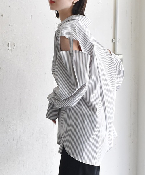 RETRO GIRL（レトロガール）の「2WAYスリーブアソートSH（シャツ/ブラウス・レディース・オフホワイト/ラベンダー/ブラウン系その他/グリーン系その他・FREE）」の3枚目の写真