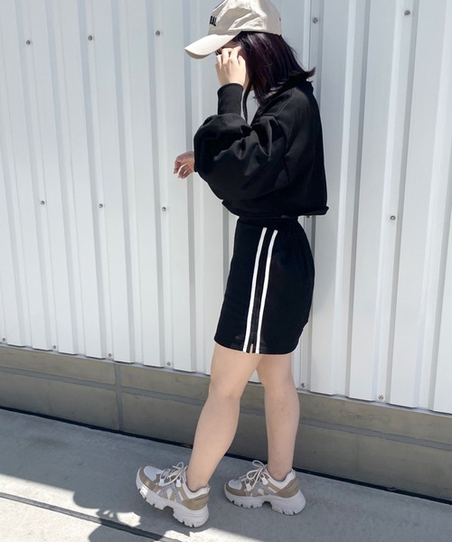 OLIVE des OLIVE（オリーブデオリーブ）の「サイドラインスカート（スカート・レディース・ピンク/パープル/ブラック・FREE）」の7枚目の写真