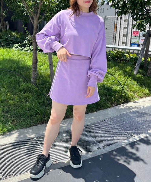 OLIVE des OLIVE（オリーブデオリーブ）の「サイドラインスカート（スカート・レディース・ピンク/パープル/ブラック・FREE）」の8枚目の写真