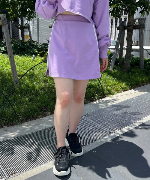 OLIVE des OLIVE（オリーブデオリーブ）の「サイドラインスカート（スカート・レディース・ピンク/パープル/ブラック・FREE）」の11枚目の写真