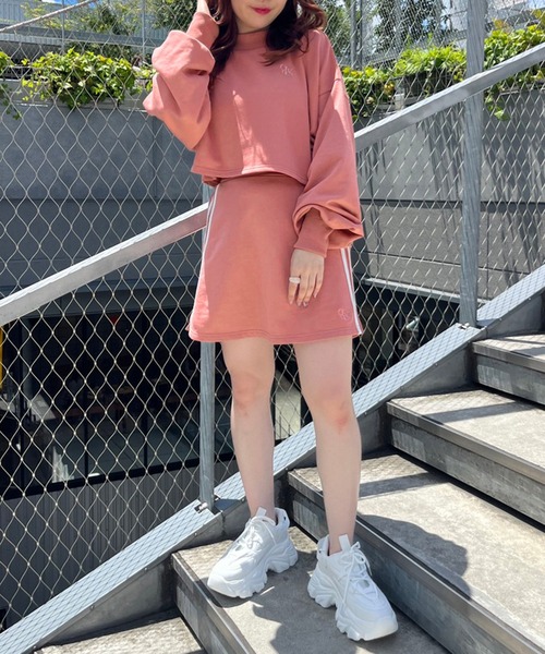 OLIVE des OLIVE（オリーブデオリーブ）の「サイドラインスカート（スカート・レディース・ピンク/パープル/ブラック・FREE）」の14枚目の写真