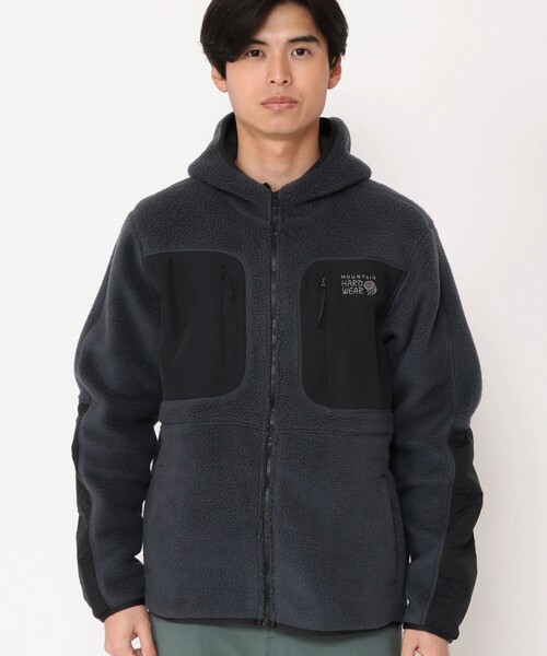 MOUNTAIN HARDWEAR（マウンテンハードウェアー）の「【Mountain Hardwear】ハイキャンプフリースフーディ（パーカー・メンズ・グレー/グリーン/カモフラージュ/ダークパープル・L/M/S）」の2枚目の写真