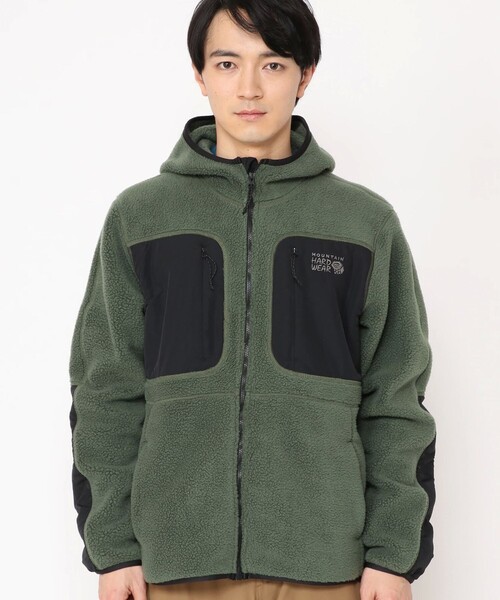 MOUNTAIN HARDWEAR（マウンテンハードウェアー）の「【Mountain Hardwear】ハイキャンプフリースフーディ（パーカー・メンズ・グレー/グリーン/カモフラージュ/ダークパープル・L/M/S）」の3枚目の写真