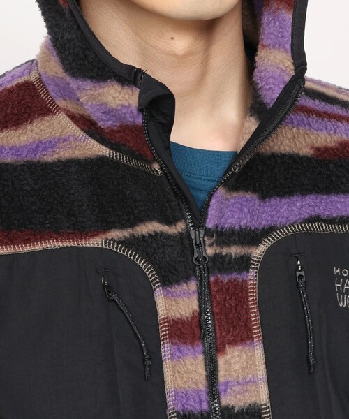 MOUNTAIN HARDWEAR（マウンテンハードウェアー）の「【Mountain Hardwear】ハイキャンプフリースフーディ（パーカー・メンズ・グレー/グリーン/カモフラージュ/ダークパープル・L/M/S）」の15枚目の写真