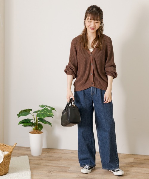URBAN RESEARCH Sonny Label(アーバンリサーチサニーレーベル)の「『イージーケア/毛玉防止』コットンバンブー片畦カーディガン(カーディガン/ボレロ・レディース・ブラック/グレイッシュベージュ/ブラウン/ピンク・FREE)」の17枚目の写真