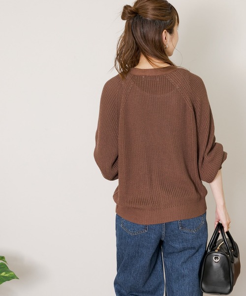URBAN RESEARCH Sonny Label(アーバンリサーチサニーレーベル)の「『イージーケア/毛玉防止』コットンバンブー片畦カーディガン(カーディガン/ボレロ・レディース・ブラック/グレイッシュベージュ/ブラウン/ピンク・FREE)」の22枚目の写真