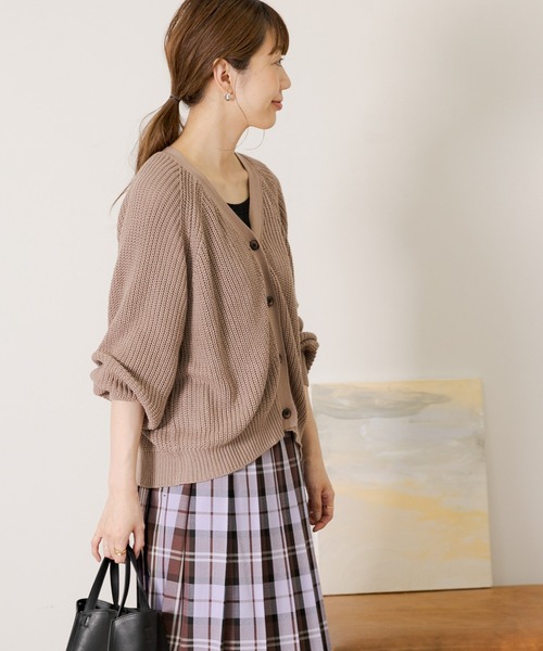 URBAN RESEARCH Sonny Label(アーバンリサーチサニーレーベル)の「『イージーケア/毛玉防止』コットンバンブー片畦カーディガン(カーディガン/ボレロ・レディース・ブラック/グレイッシュベージュ/ブラウン/ピンク・FREE)」の10枚目の写真