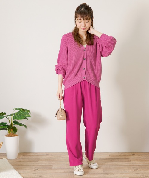 URBAN RESEARCH Sonny Label(アーバンリサーチサニーレーベル)の「『イージーケア/毛玉防止』コットンバンブー片畦カーディガン(カーディガン/ボレロ・レディース・ブラック/グレイッシュベージュ/ブラウン/ピンク・FREE)」の20枚目の写真