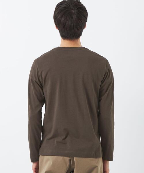 green label relaxing(グリーンレーベルリラクシング)の「オーガニック スリーク クルーネック カットソー ロンT(Tシャツ/カットソー・メンズ・ブラック/ホワイト/ダークブラウン・M/XXL/L/XL/S)」の6枚目の写真