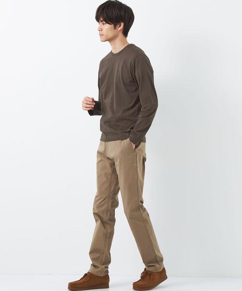 green label relaxing(グリーンレーベルリラクシング)の「オーガニック スリーク クルーネック カットソー ロンT(Tシャツ/カットソー・メンズ・ブラック/ホワイト/ダークブラウン・M/XXL/L/XL/S)」の7枚目の写真