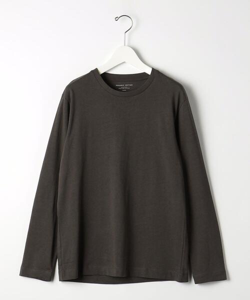 green label relaxing(グリーンレーベルリラクシング)の「オーガニック スリーク クルーネック カットソー ロンT(Tシャツ/カットソー・メンズ・ブラック/ホワイト/ダークブラウン・M/XXL/L/XL/S)」の9枚目の写真