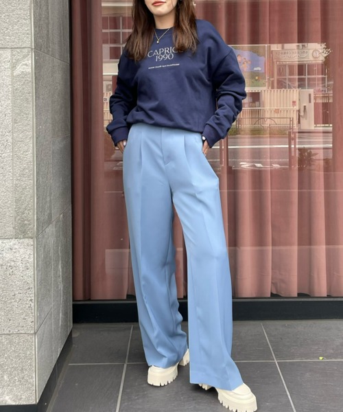 EIMY ISTOIRE（エイミーイストワール）の「ビッグスウェットプルオーバー（スウェット・レディース・ネイビー/ライトピンク/ピンク/ブルー/アイボリー・FREE）」の11枚目の写真