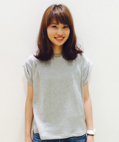 CIAOPANIC(チャオパニック)の「【Ciaopanic】吊り裏毛袖口ターンバックTOPS(Tシャツ/カットソー・レディース・ホワイト/ブラック/ライトグレー・FREE)」の3枚目の写真