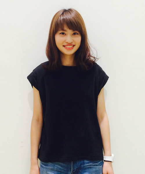 CIAOPANIC(チャオパニック)の「【Ciaopanic】吊り裏毛袖口ターンバックTOPS(Tシャツ/カットソー・レディース・ホワイト/ブラック/ライトグレー・FREE)」の2枚目の写真