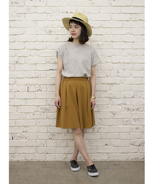 CIAOPANIC(チャオパニック)の「【Ciaopanic】吊り裏毛袖口ターンバックTOPS(Tシャツ/カットソー・レディース・ホワイト/ブラック/ライトグレー・FREE)」の5枚目の写真
