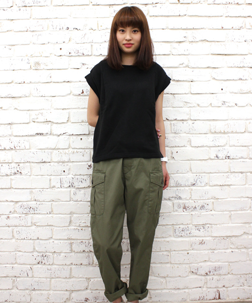 CIAOPANIC(チャオパニック)の「【Ciaopanic】吊り裏毛袖口ターンバックTOPS(Tシャツ/カットソー・レディース・ホワイト/ブラック/ライトグレー・FREE)」の8枚目の写真