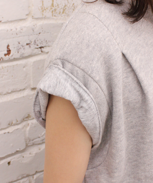 CIAOPANIC(チャオパニック)の「【Ciaopanic】吊り裏毛袖口ターンバックTOPS(Tシャツ/カットソー・レディース・ホワイト/ブラック/ライトグレー・FREE)」の12枚目の写真