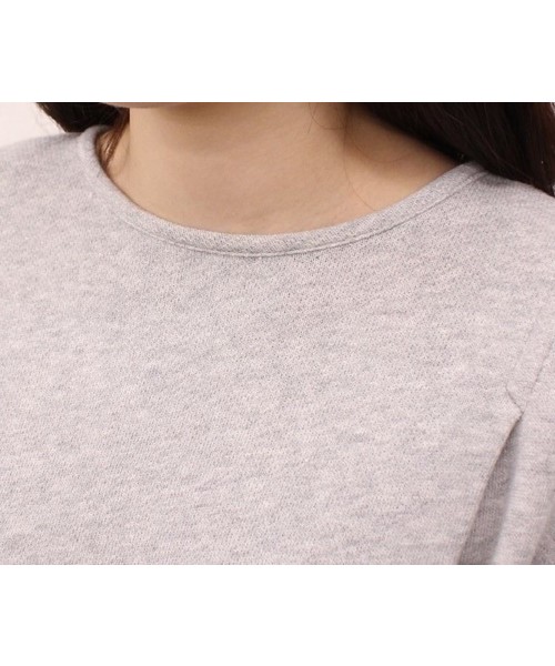 CIAOPANIC(チャオパニック)の「【Ciaopanic】吊り裏毛袖口ターンバックTOPS(Tシャツ/カットソー・レディース・ホワイト/ブラック/ライトグレー・FREE)」の13枚目の写真