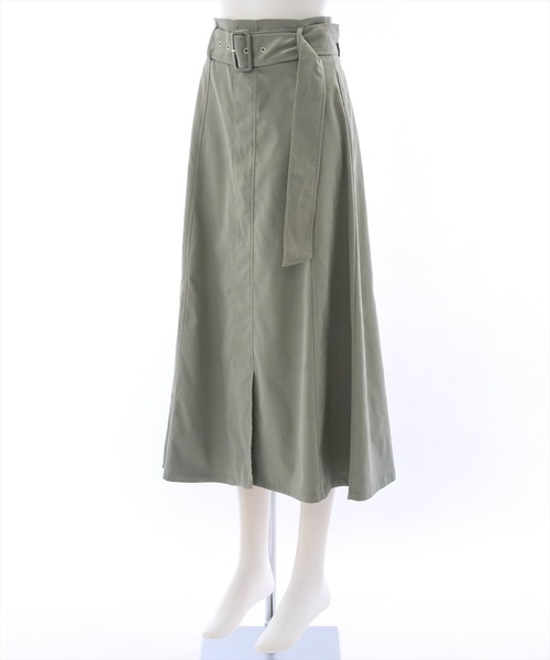 clear（クリア）の「ベルト付きフレアスカート（スカート・レディース・チャコールグレー/ブラック/カーキ・F）」の4枚目の写真