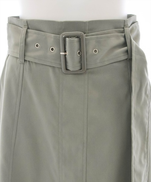 clear（クリア）の「ベルト付きフレアスカート（スカート・レディース・チャコールグレー/ブラック/カーキ・F）」の8枚目の写真