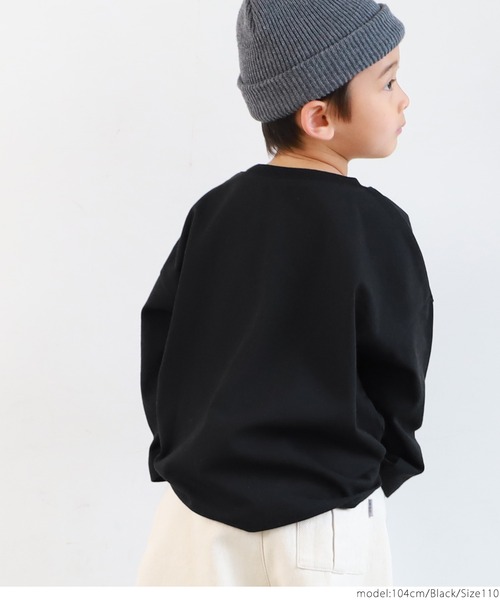 coca(coca)(コカ)の「キッズ 親子お揃いビッグシルエットプリント長袖Tシャツ(Tシャツ/カットソー・キッズ・ライトグレー/ホワイト/ブラック・100/110/120/130)」の11枚目の写真