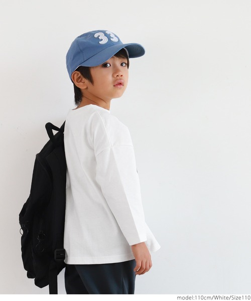 coca(coca)(コカ)の「キッズ 親子お揃いビッグシルエットプリント長袖Tシャツ(Tシャツ/カットソー・キッズ・ライトグレー/ホワイト/ブラック・100/110/120/130)」の6枚目の写真