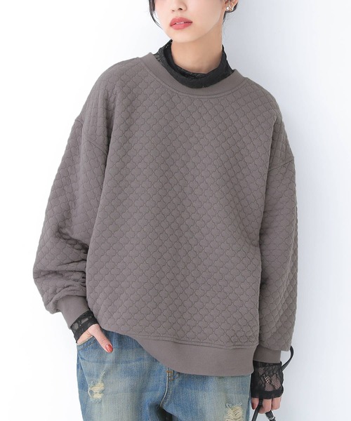 n'OrLABEL（ノアールレーベル）の「『ミリオンホットタートルネックレース切替ロンT』（Tシャツ/カットソー・レディース・アイボリー/ブラック/ラベンダー/グレイッシュブルー・L/LL/M）」の2枚目の写真