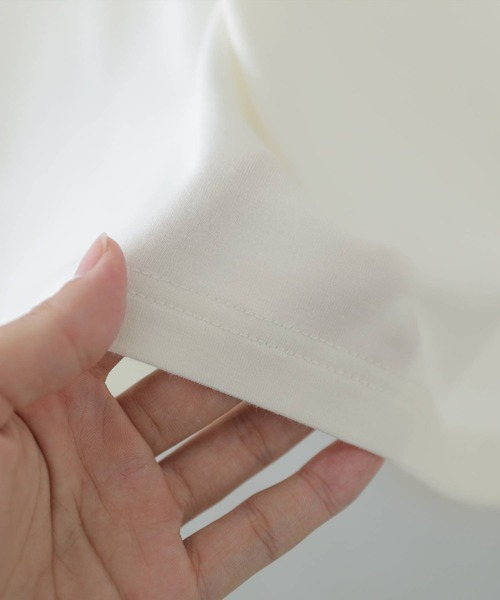 n'OrLABEL（ノアールレーベル）の「『ミリオンホットタートルネックレース切替ロンT』（Tシャツ/カットソー・レディース・アイボリー/ブラック/ラベンダー/グレイッシュブルー・L/LL/M）」の5枚目の写真