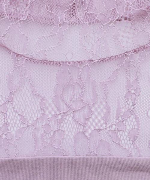 n'OrLABEL（ノアールレーベル）の「『ミリオンホットタートルネックレース切替ロンT』（Tシャツ/カットソー・レディース・アイボリー/ブラック/ラベンダー/グレイッシュブルー・L/LL/M）」の7枚目の写真