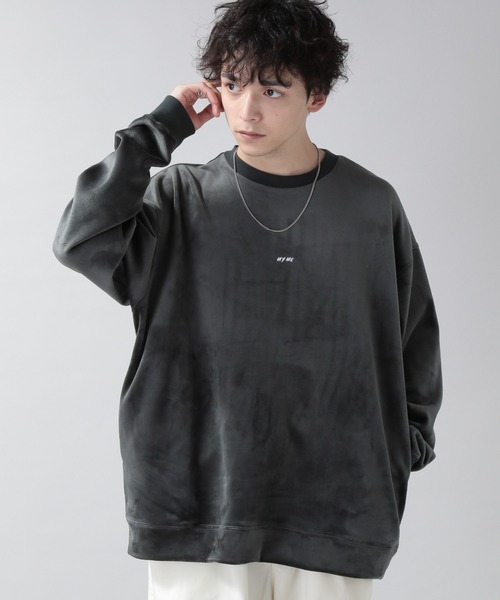 RAGEBLUE（レイジブルー）の「マイクロシャギー/プチ刺繍クルーネック（スウェット・メンズ・ブルー/オフホワイト/ブラウン/ブラック/ダークグレー/ダークグリーン/ホワイト系その他・SMALL/MEDIUM/LARGE）」の5枚目の写真