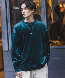 RAGEBLUE | マイクロシャギー/プチ刺繍クルーネック(スウェット)