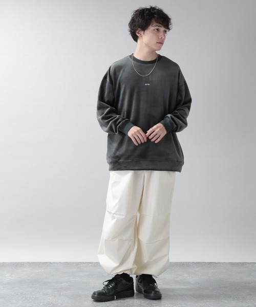 RAGEBLUE（レイジブルー）の「マイクロシャギー/プチ刺繍クルーネック（スウェット・メンズ・ブルー/オフホワイト/ブラウン/ブラック/ダークグレー/ダークグリーン/ホワイト系その他・SMALL/MEDIUM/LARGE）」の8枚目の写真