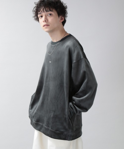 RAGEBLUE（レイジブルー）の「マイクロシャギー/プチ刺繍クルーネック（スウェット・メンズ・ブルー/オフホワイト/ブラウン/ブラック/ダークグレー/ダークグリーン/ホワイト系その他・SMALL/MEDIUM/LARGE）」の13枚目の写真