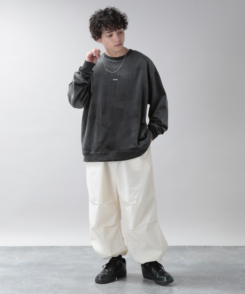 RAGEBLUE（レイジブルー）の「マイクロシャギー/プチ刺繍クルーネック（スウェット・メンズ・ブルー/オフホワイト/ブラウン/ブラック/ダークグレー/ダークグリーン/ホワイト系その他・SMALL/MEDIUM/LARGE）」の9枚目の写真