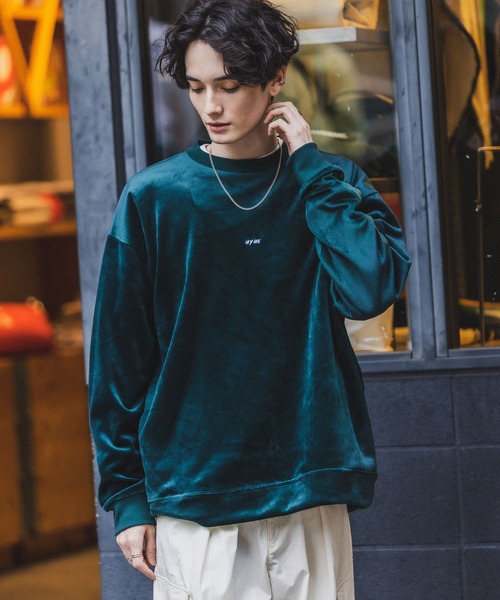 RAGEBLUE（レイジブルー）の「マイクロシャギー/プチ刺繍クルーネック（スウェット・メンズ・ブルー/オフホワイト/ブラウン/ブラック/ダークグレー/ダークグリーン/ホワイト系その他・SMALL/MEDIUM/LARGE）」の22枚目の写真