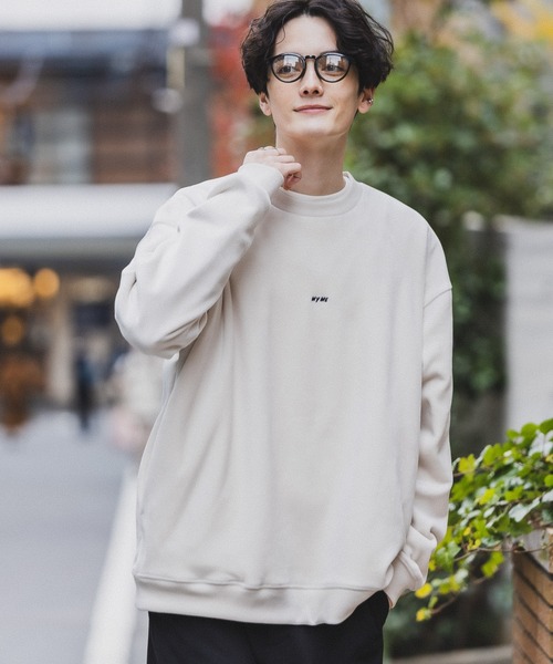 RAGEBLUE（レイジブルー）の「マイクロシャギー/プチ刺繍クルーネック（スウェット・メンズ・ブルー/オフホワイト/ブラウン/ブラック/ダークグレー/ダークグリーン/ホワイト系その他・SMALL/MEDIUM/LARGE）」の17枚目の写真